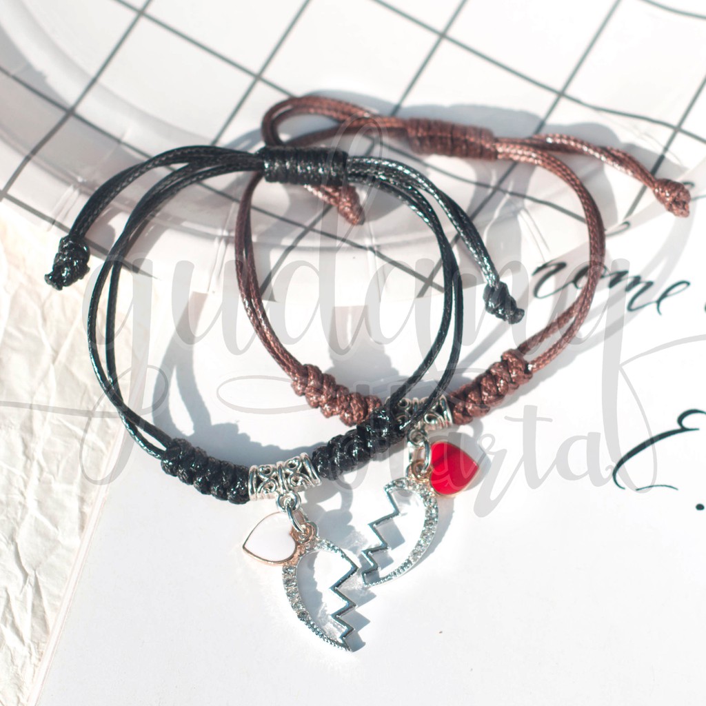 Gelang Couple BFF A Pair of Heart Unik GH 205301