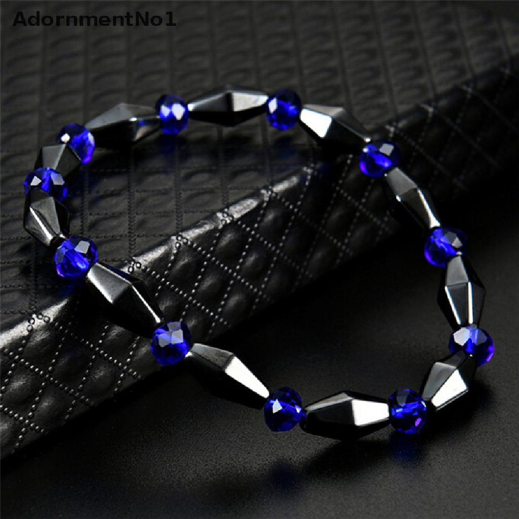 (AdornmentNo1) Gelang Tangan Magnetik Manik-Manik Batu Alam Untuk Terapi Kesehatan / Menurunkan Berat Badan