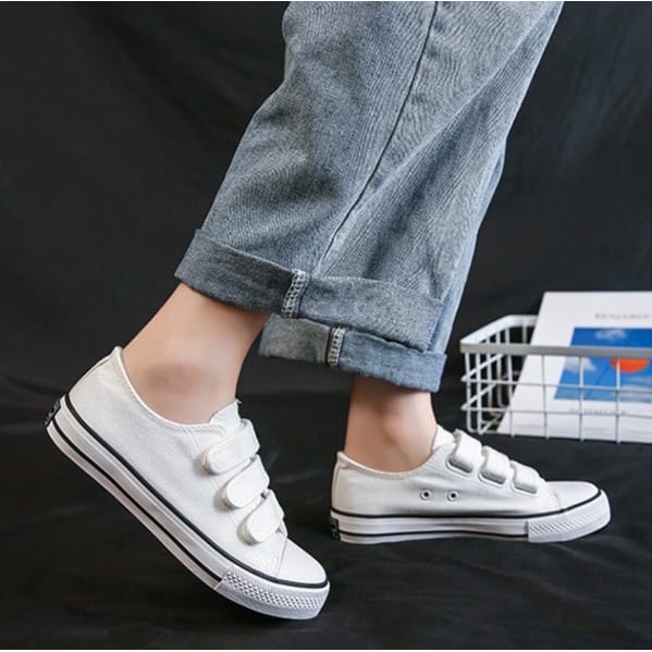 GROSIRTAS &quot;FREE BOX&quot; LV0146 Sepatu Sneakers Import Wanita Korea Fashion Kanvas Sport Shoes Wanita Sepatu Sekolah Kuliah