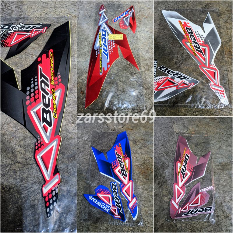 striping ori beat karbu 2011 fullset - stiker striping ori motor