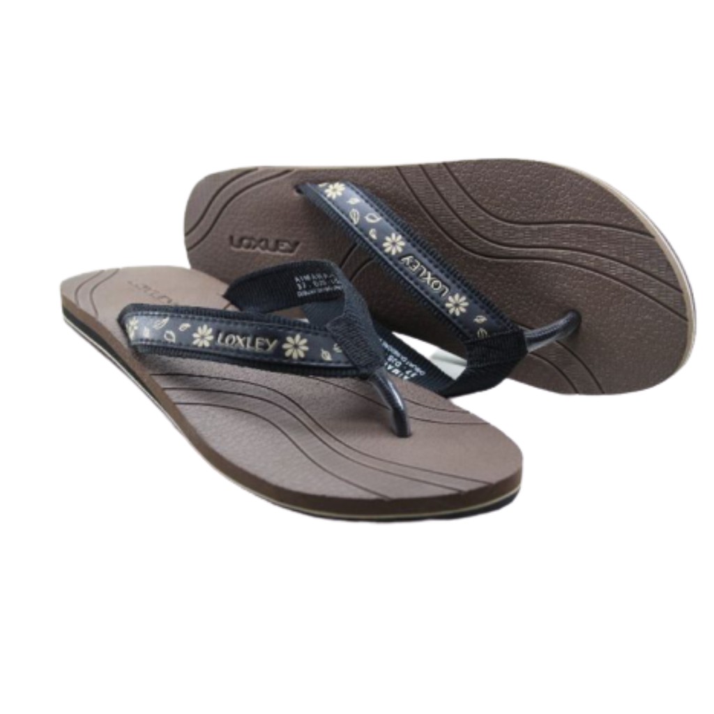 Sandal Japit Kasual Wanita Sandal Bermotif Loxley Aimara Sandal Flat size 37 - 40