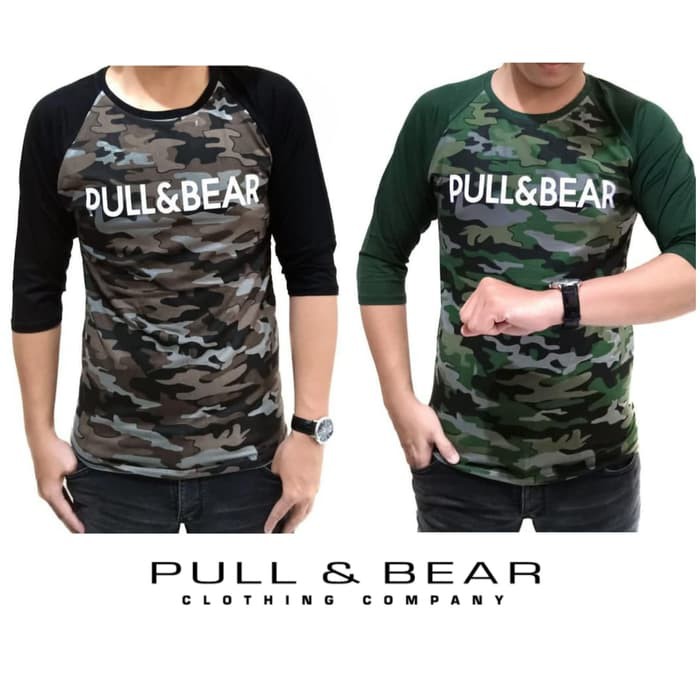  Baju  Kaos  RAGLAN cowok polos  MURAH fashion army  militer 