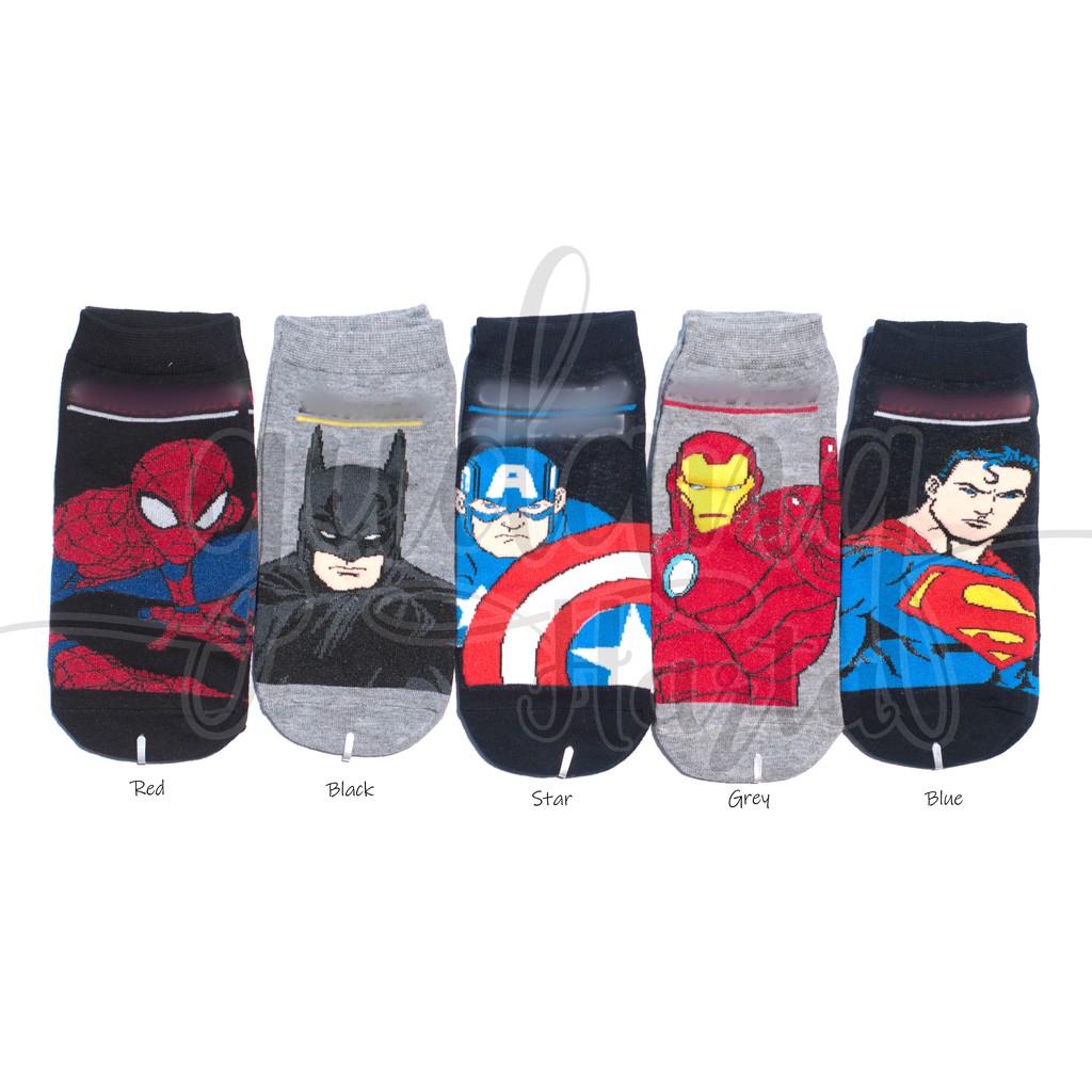 Kaos Kaki Pendek Heroes Dark Series Sock Karakter Jagoan Lucu GH 103223