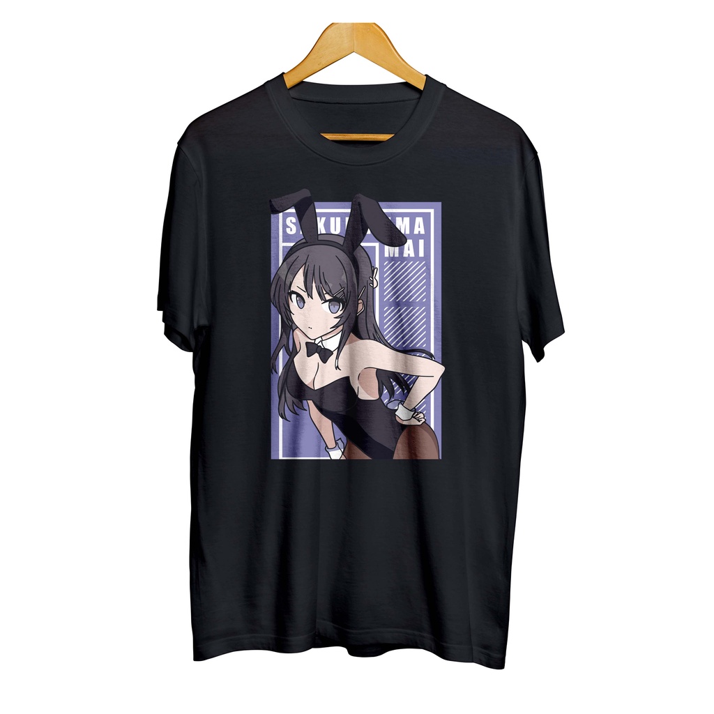 Kaos distro infinite anime MAI BUNNY GIRL - SEISHUN BUTA YAROU  original desain material combed 30s