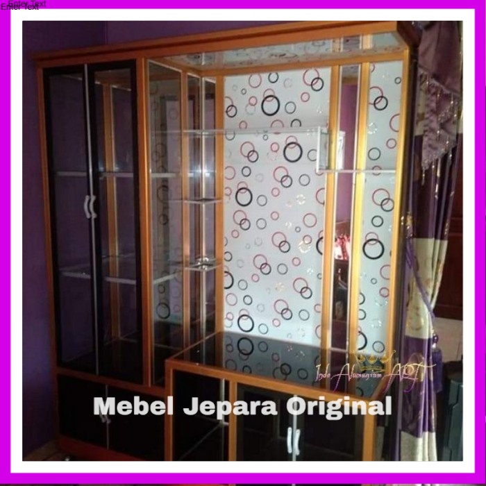 Lemari / Almari Partisi Penyekat Ruangan Hias Pajangan Aluminium Murah