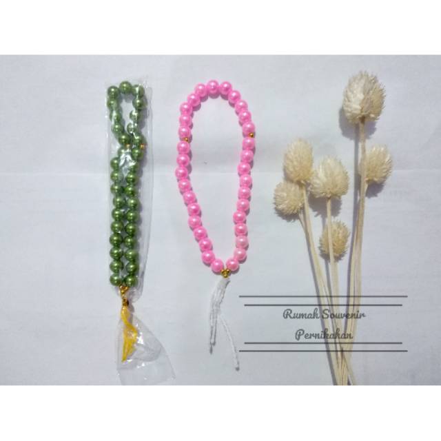 Souvenir Pernikahan Tasbih Mutiara Kecil Kemas Plastik