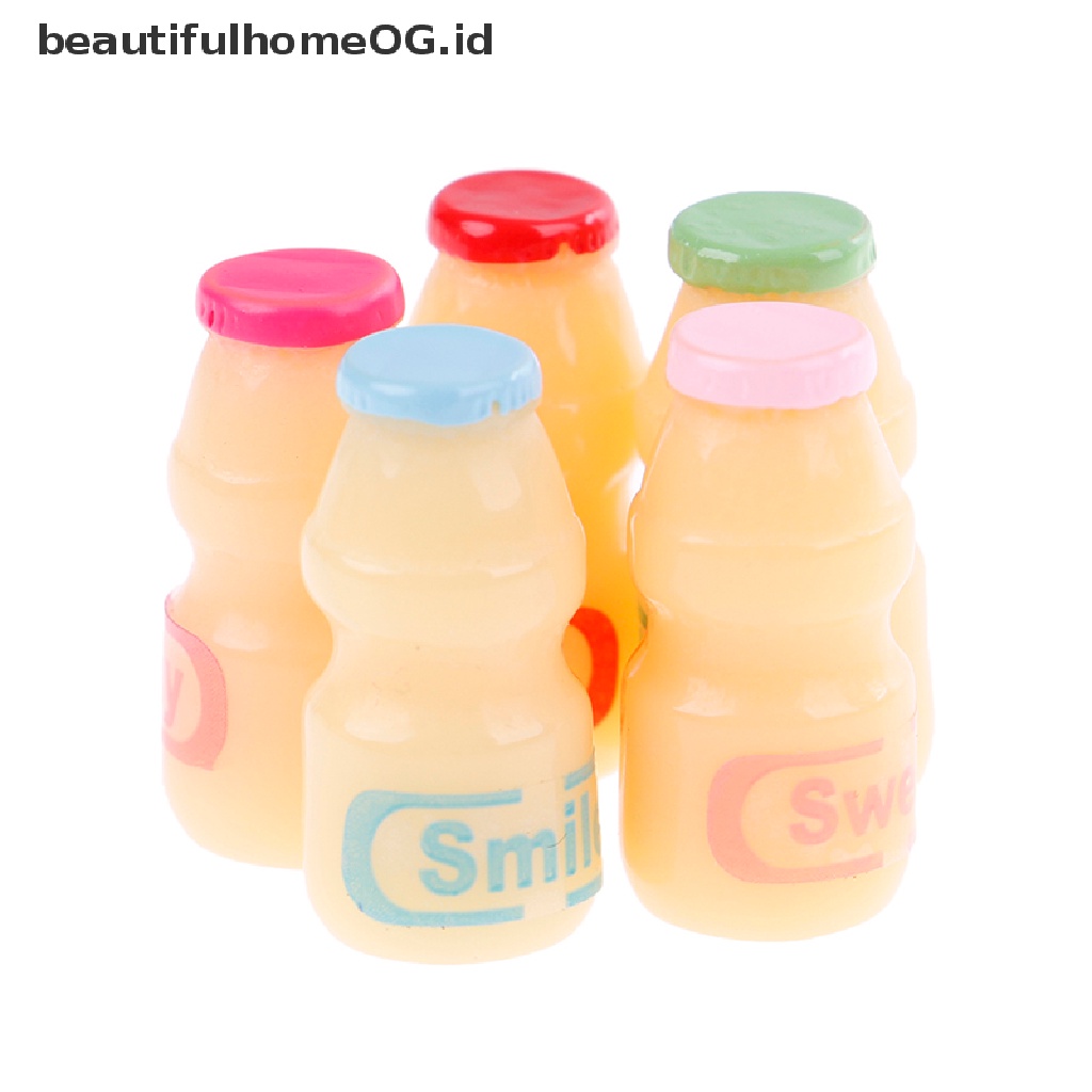 5pcs / lot Miniatur Minuman Susu Untuk Rumah Boneka
