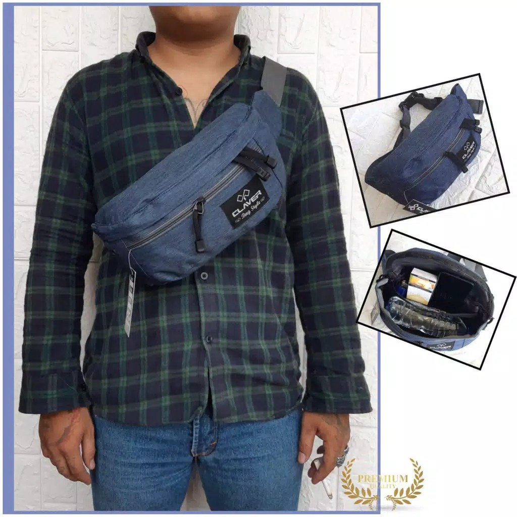 TAS SELEMPANG PRIA WAISTBAG TAS PINGGANG PRIA