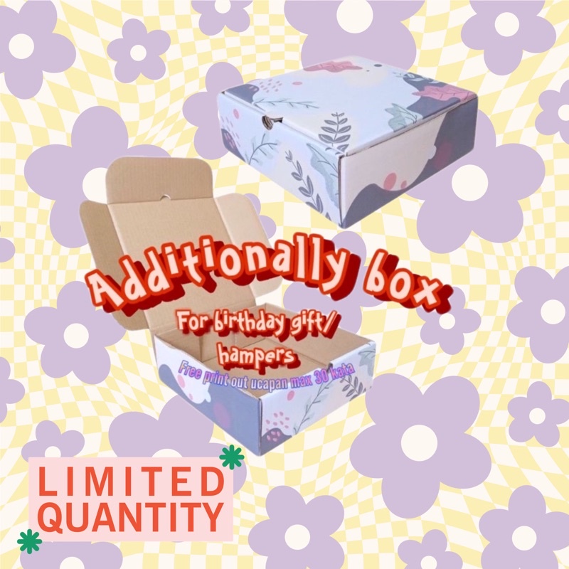 

[additional] Box Packaging for Birthday gift / Hampers
