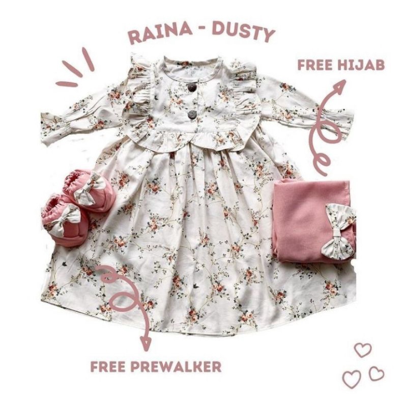 Gamis Baby 1 set ( free Hijab dan sepatu), Gamis bayi aqiqah, Gamis bayi lebaran