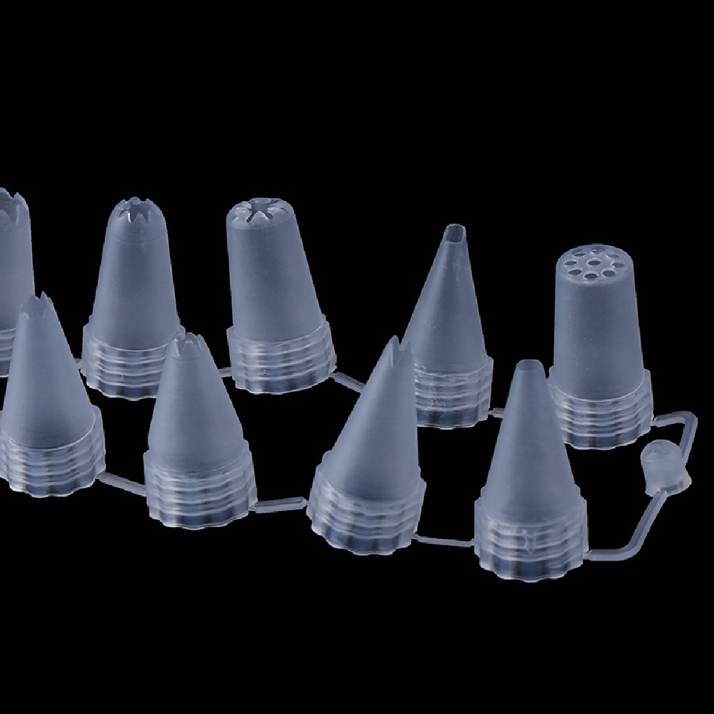 12 Pcs / Set Alat Nozzle Icing Piping Cream Bahan Plastik Untuk Dekorasi Kue