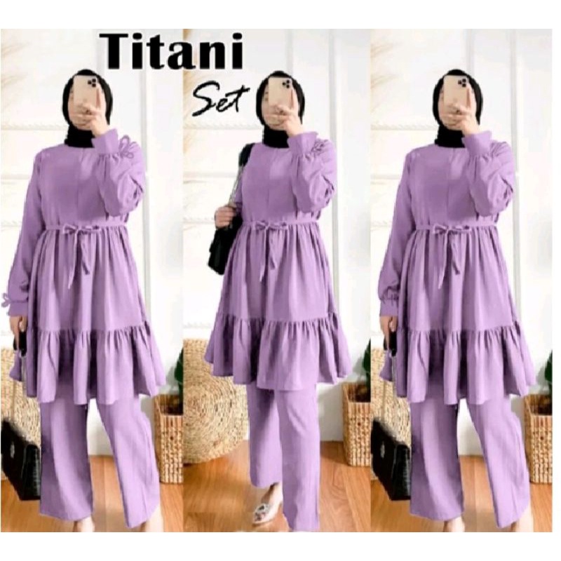 titani/one set titani/baju lebaran/baju hajatan/baju kondangan/setelan kondangan/one set idul fitri/