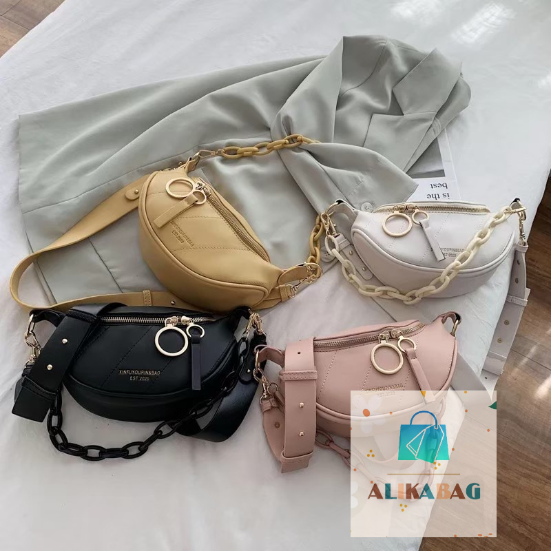 ALIKA BAG - Tas Tangan Wanita Kualitas Tinggi Tas Rantai Wanita Tas Messenger Bahu Fashion Wanita