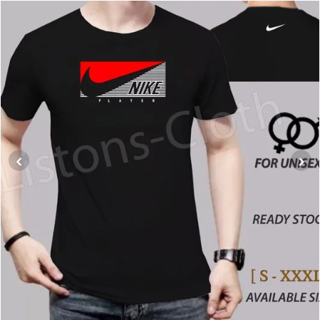Kaos Nike logo new hitam baju distro pria tshirt branded sport keren