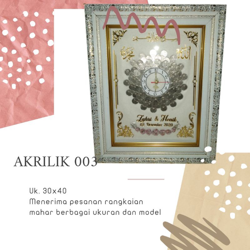 MAHAR KOIN JAM || MAHAR PERNIKAHAN JAM SILUET BUNGA