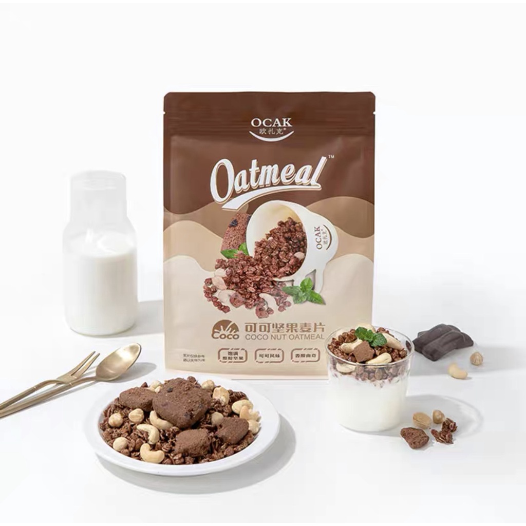 

100G OCAK SEREAL OATMEAL GRANOLA CHOCO NUT CRISPY COCO NUT GRANOLA COCOK UTK DIET