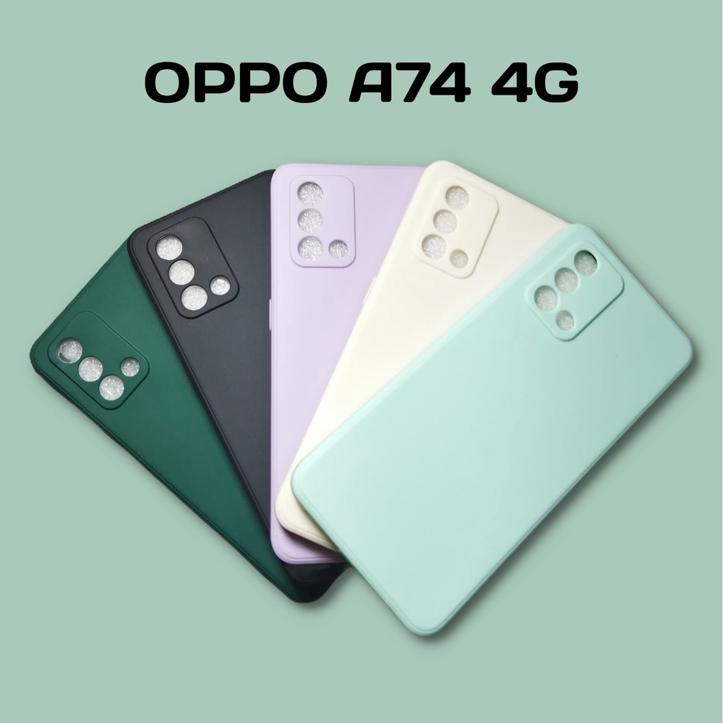 CASE MACARON OPPO A74 4G | CASE OPPO| CASE MACARON | CASE SQUARE EDGE | CASE LUCU | SOFTCASE HANDPHO