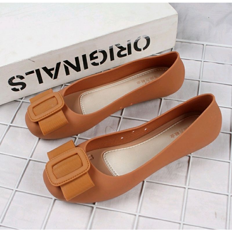 Sun-FALISHA Flatshoes Jelly Import 838F / Sepatu Flat Jelly Wanita