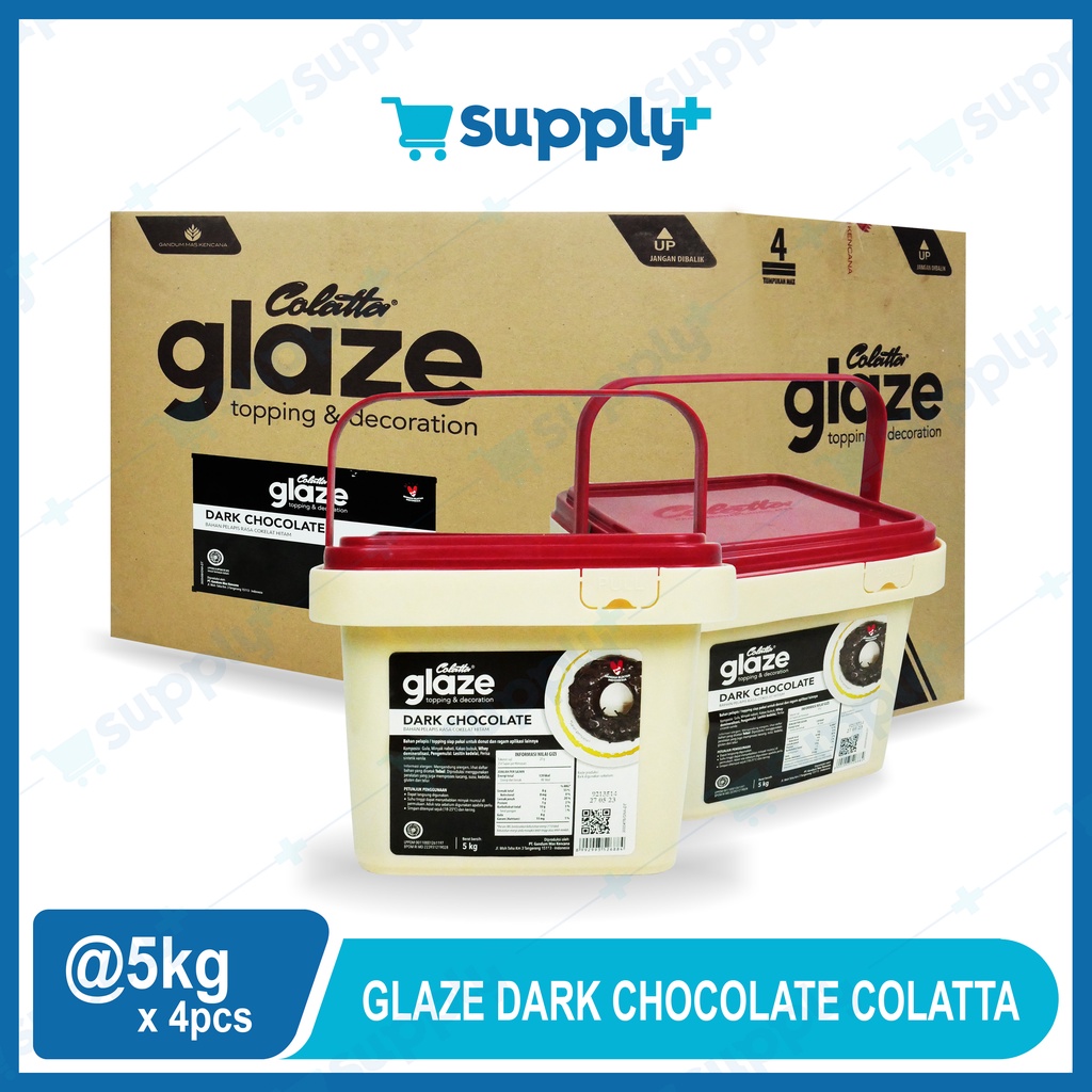 

Cokelat COLATTA Glaze Dark 5 Kg x 4 pcs