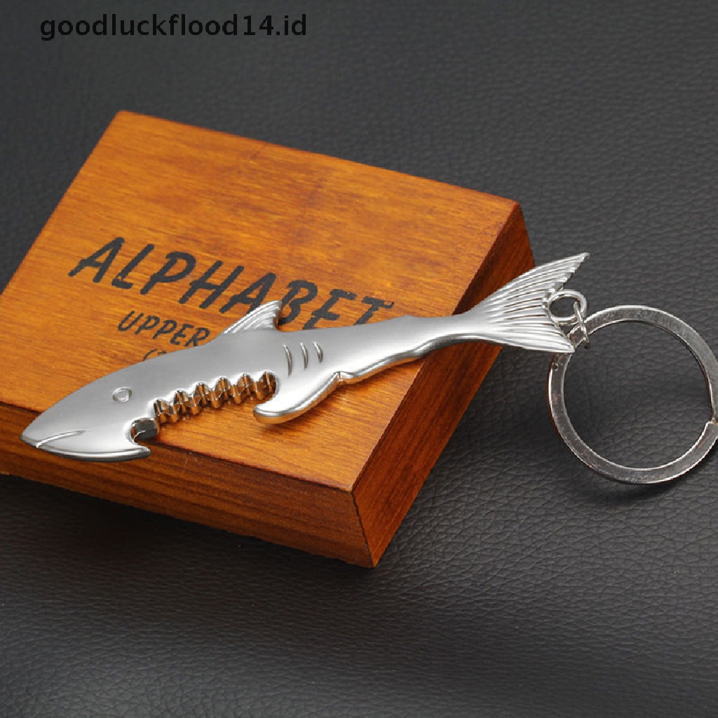 [OOID] 1x Hot Metal Big Shark Beer Bottle Opener Keychain Keyring Keyfob Creative Gift ID