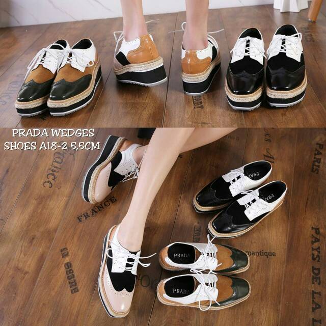 PRADA WEDGES SHOES  A18-2