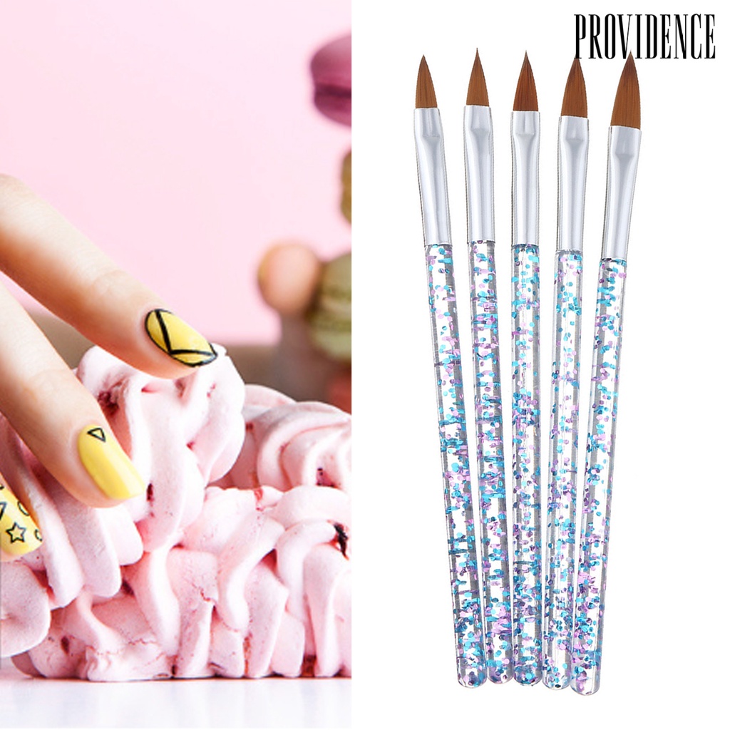 Providence 5Pcs/Set Nail Art Liner Soft Fur Nail Painting Acrylic Painting Brush Pen Tools for Beauty