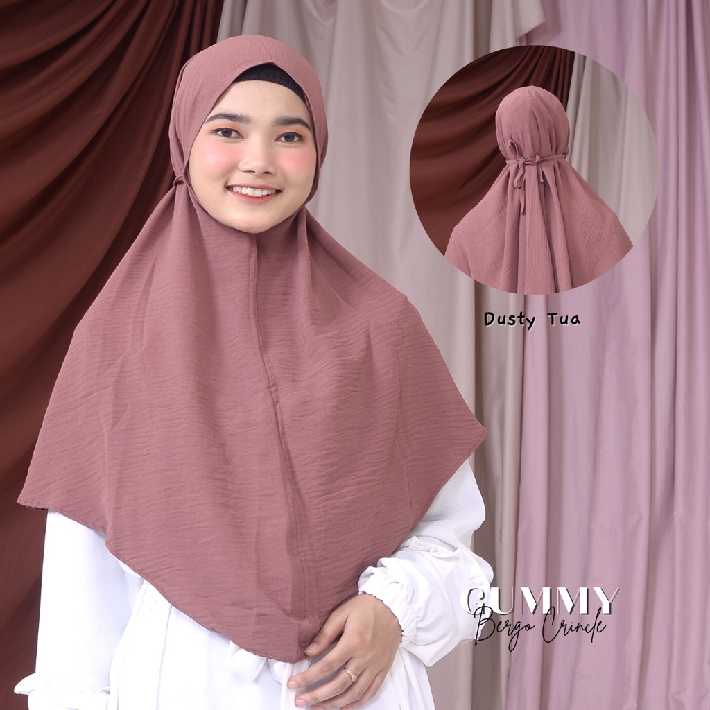 Bergo Crincle/ Gummy Bergo Instan Crincle-dusty tua
