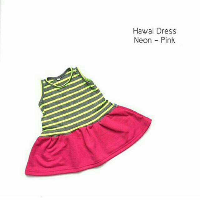 HAWAII DRESS NEON-PINK