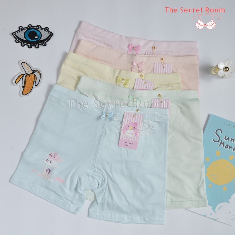 TALLY KIDS GIRL 7377 | CD CELANA DALAM BOXER ANAK CEWEK PEREMPUAN | BAHAN KATUN I SIZE L - XXL