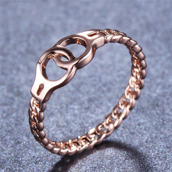 [Ready Stock] Creative 18k Rose Gold Female Ring