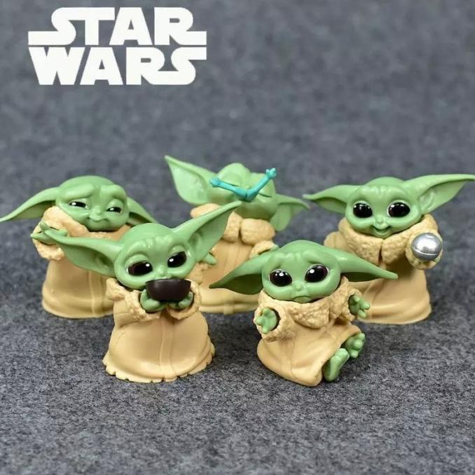 Action Figure Star Wars Set Isi 6 Mainan Starwars Topper Cake