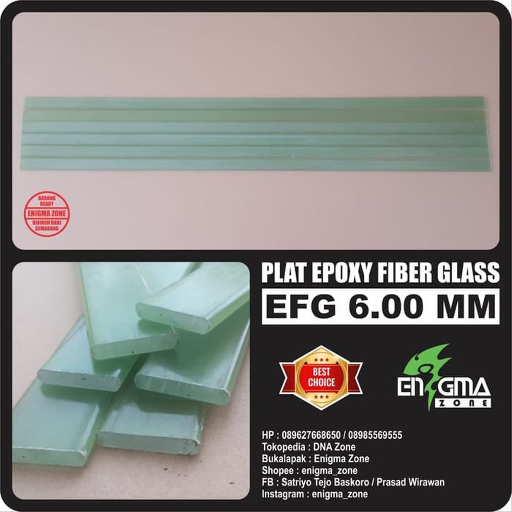 Plat EFG 6.00 mm Epoxy Fiber Glass Panah Panahan