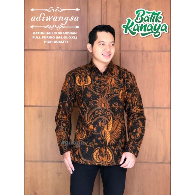 ADIWANGSA baju batik full furing bahan katun sragenan