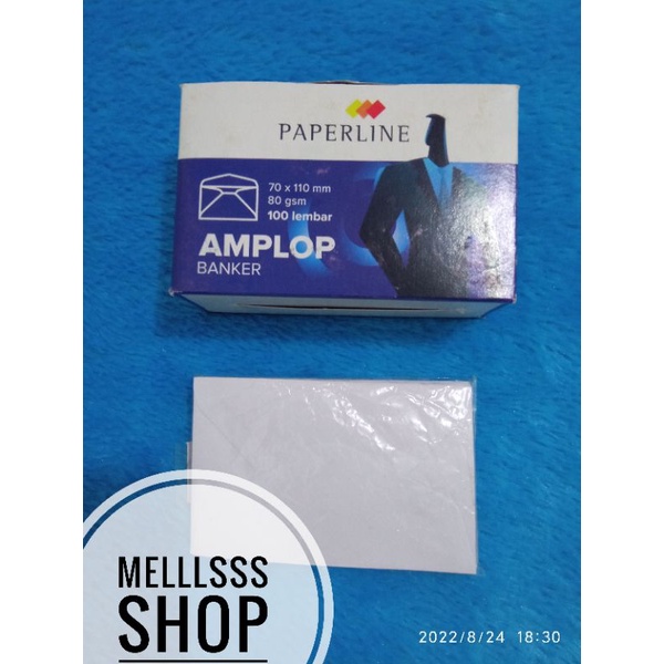 (STOK READY) ECERAN AMPLOP KECIL PAPERLINE BANKER ISI 20 LEMBAR