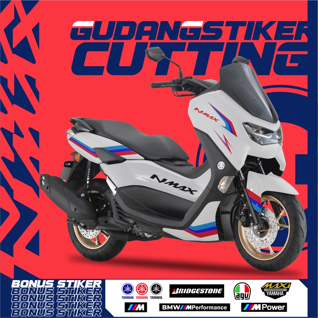 STRIPING CUTTING YAMAHA NMAX EDISI LIST BMW STIKER AKSESORIS MOTOR