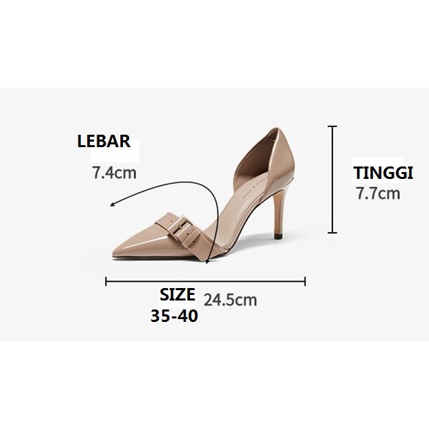 SEPATU WANITA CK POINTED TOE HIGH HEELS S918