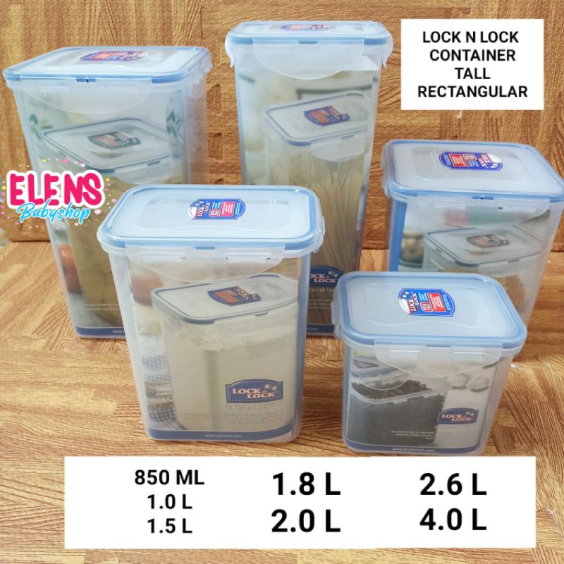 Lock n Lock Tall Rectangular Container toples susu wadah makanan plastik