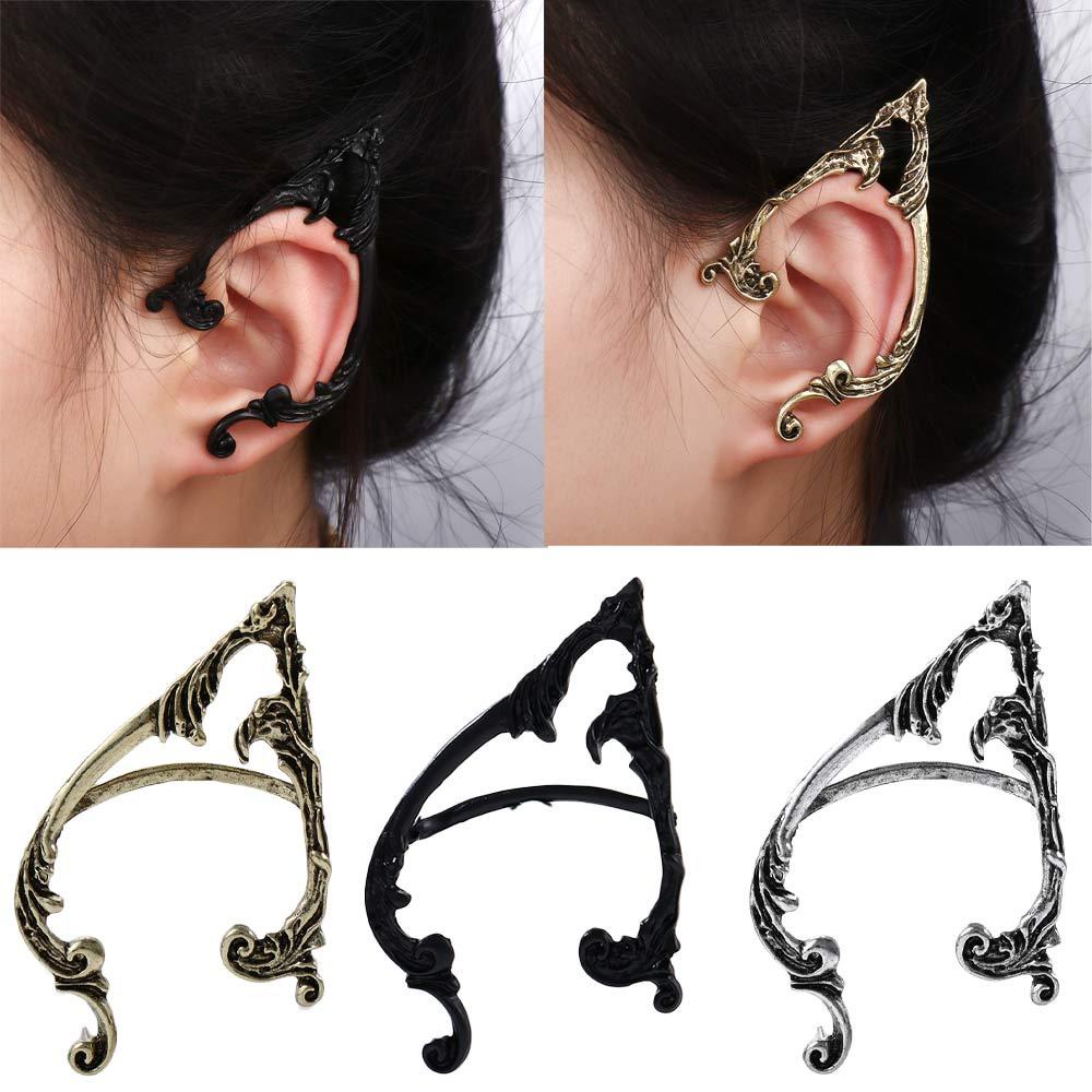 Needway Gothic Elves Ear Cuff Punk Kepribadian Ear Hook Klip Anting Alloy Lady Korea Klip Tulang Telinga