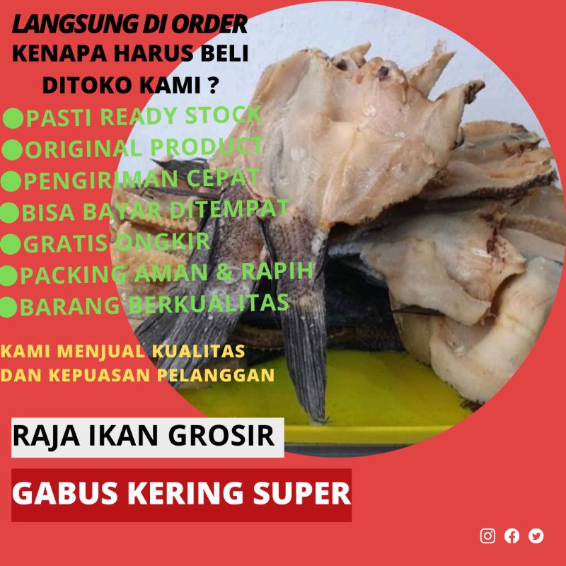 

IKAN ASIN GABUS KERING 500 GRAM SUPER