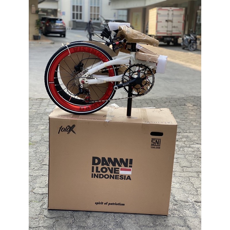 New Sepeda Lipat Element Z11 Fold X Lite 11Sp X Damn I Love Indonesia Limited Edition