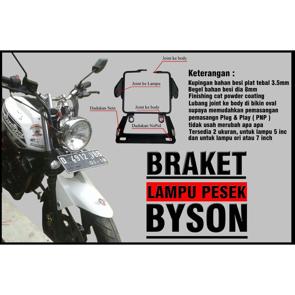 BRACKET LAMPU BYSON sudah PNP Braket LAMPU Byson