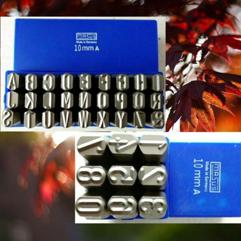 Ketok Huruf + Ketok Angka 10 Mm Huruf ketok Angka ketok MASUS Germany A - Z + 0 - 9 Stump punch Tool