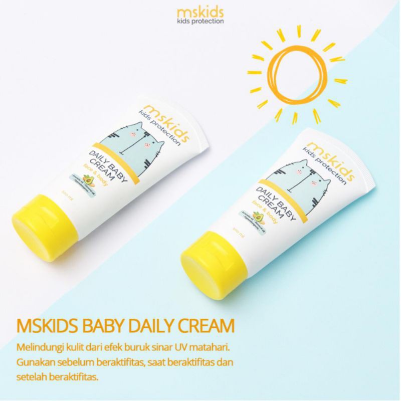Cream ruam bayi/sunscreen bayi dan anak/cream biang keringat bayi dan anak/MS Kids Daily Cream