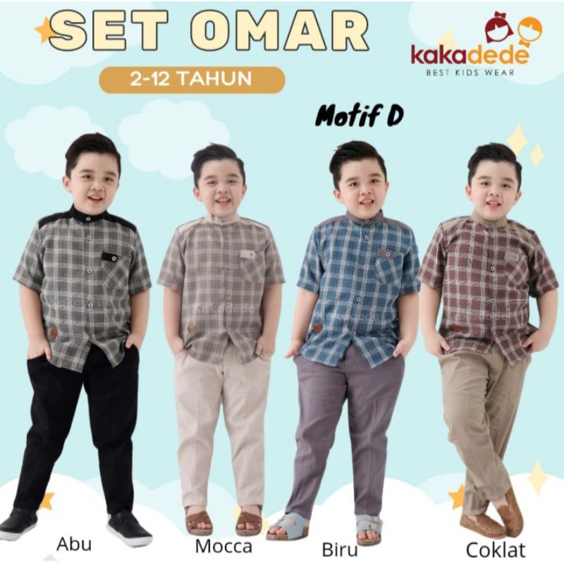 OMAR SET BY KAKA DEDE / setelan anak / koko anak / baju anak laki laki