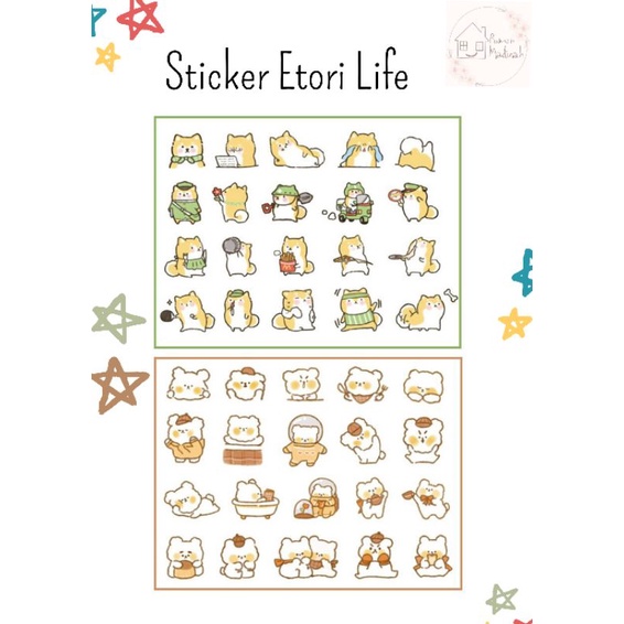 

(10 pcs) Sticker Etori Life Kawai