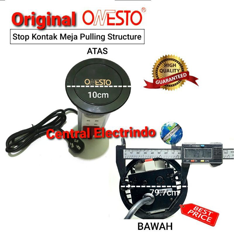 Stop Kontak Meja ONESTO 4Way 3 Charger F6+F3+F3.