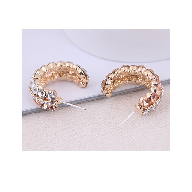 LRC Anting Tusuk Fashion Gold 925 Silver Needle Flashing Earrings A59881