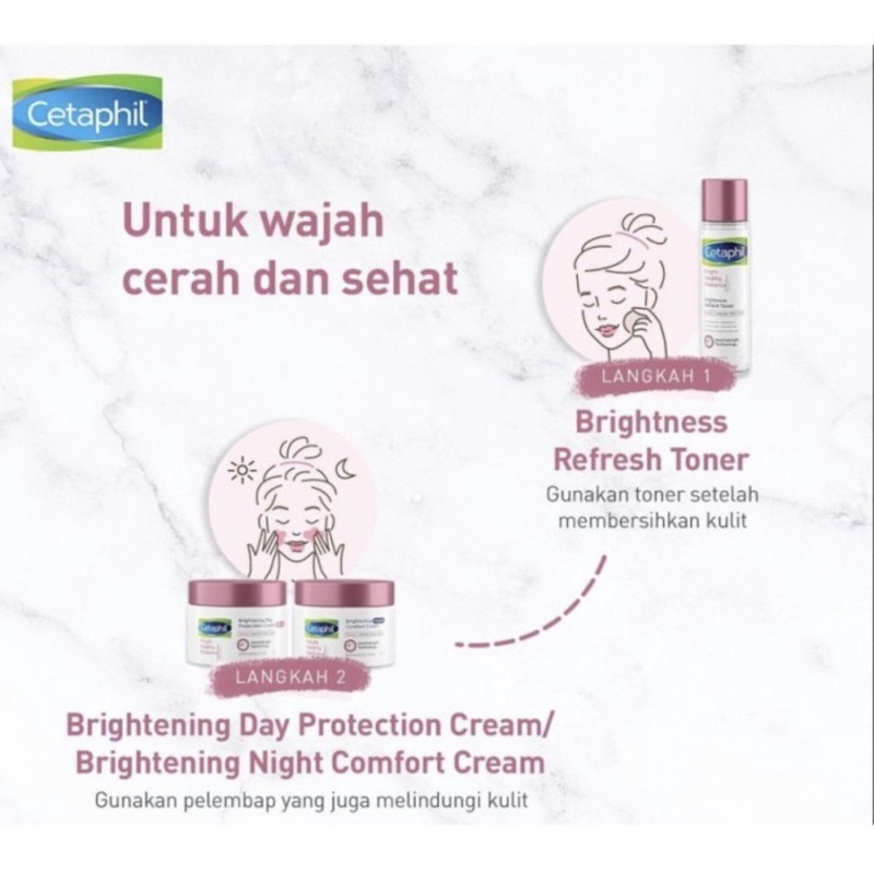 Cetaphil Bright Healty Radiance Series toner day cream night cream
