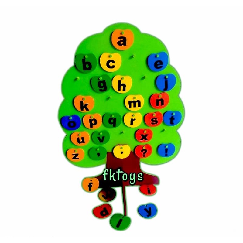 mainan edukasi pohon Abjad mainan anak