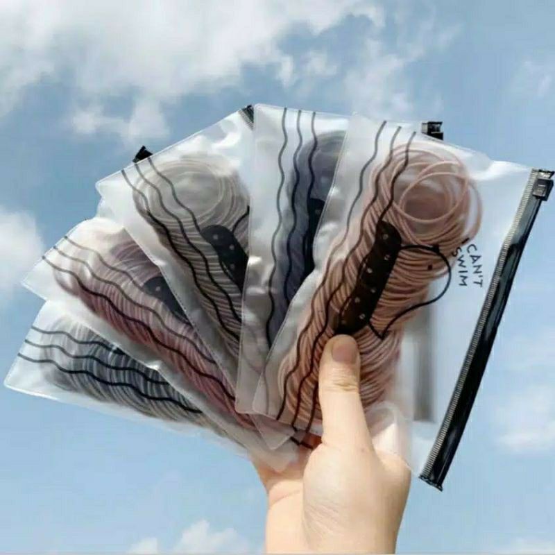 100PCS KARET RAMBUT KOREA/KUNCIR RAMBUT KOREA/KARET GELANG